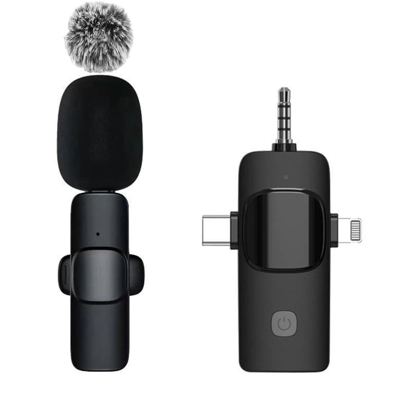 Wireless Windproof Microphone for iPhone16 Shoot vlog YouTube